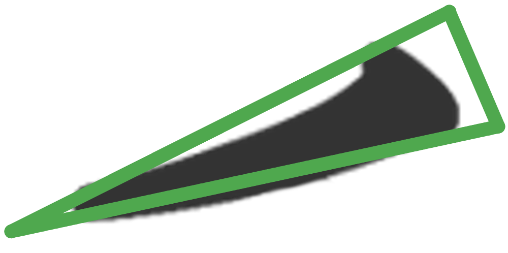 右上がりの三角形