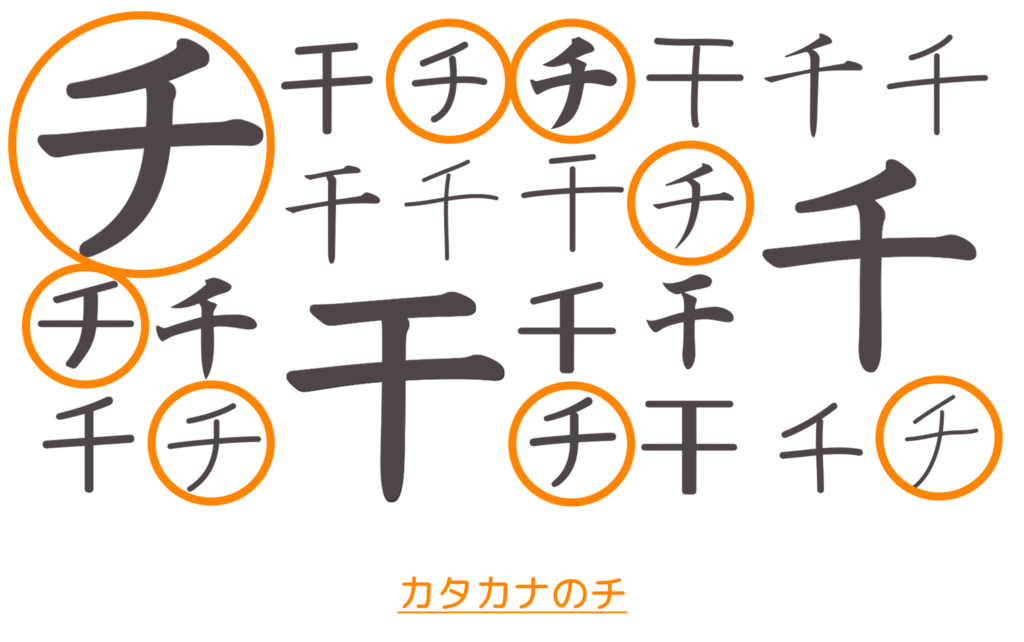 カタカナのチ